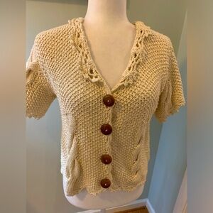 Rico hand knitted Vintage cardigan sweater, M